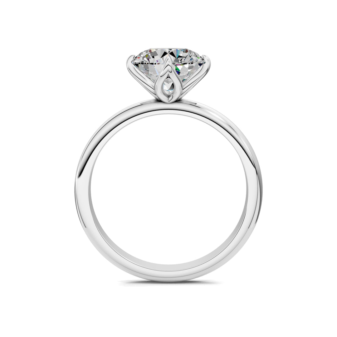 Alyssa Lotus Basket Solitaire Engagement Ring