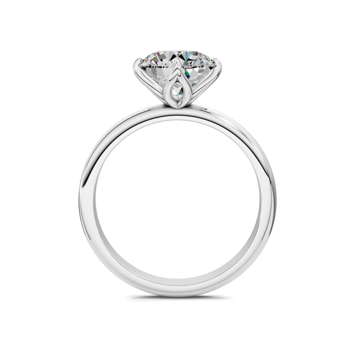 Alyssa Lotus Basket Solitaire Engagement Ring