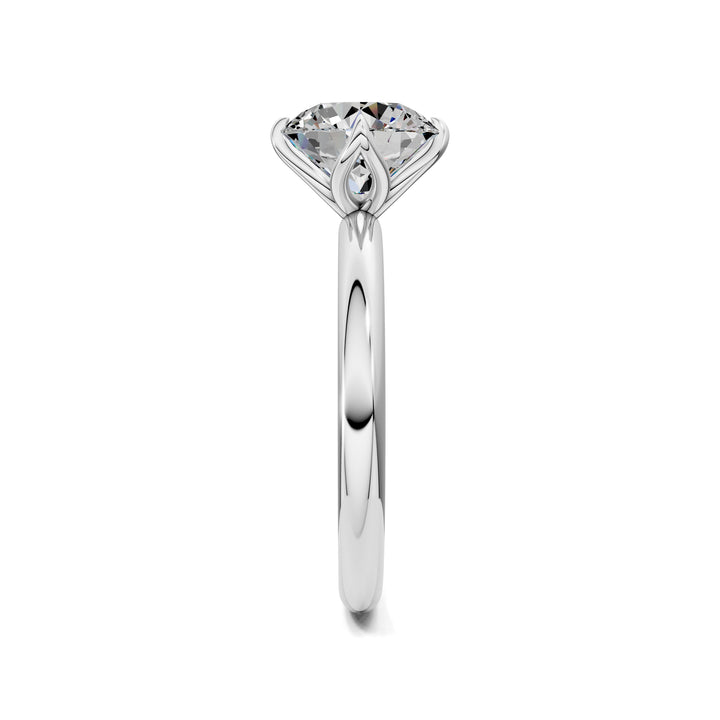 Alyssa Lotus Basket Solitaire Engagement Ring