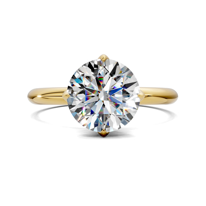 Alyssa Lotus Basket Solitaire Engagement Ring