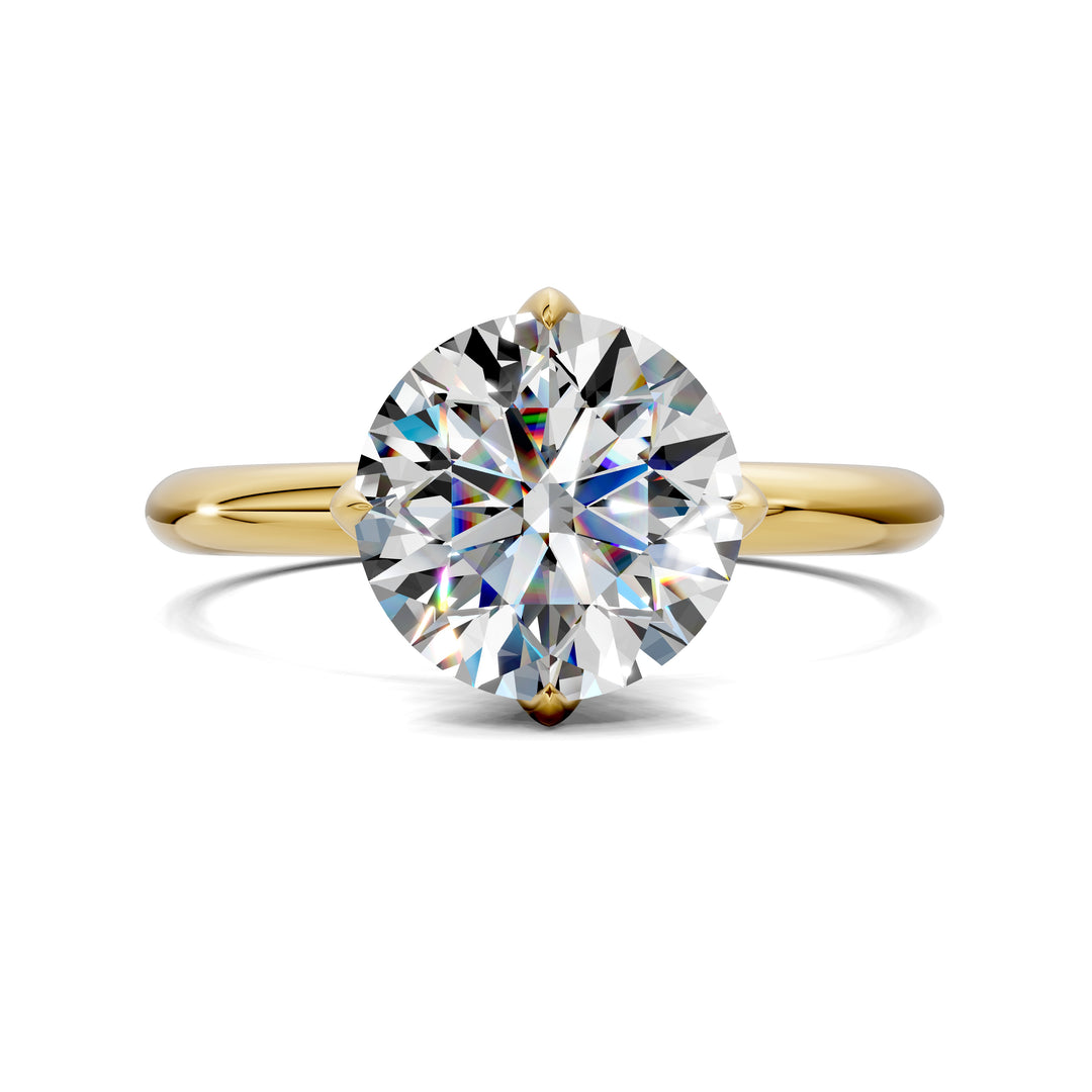 Alyssa Lotus Basket Solitaire Engagement Ring