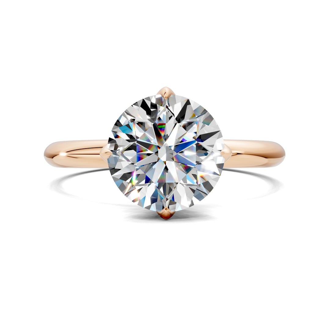 Alyssa Lotus Basket Solitaire Engagement Ring