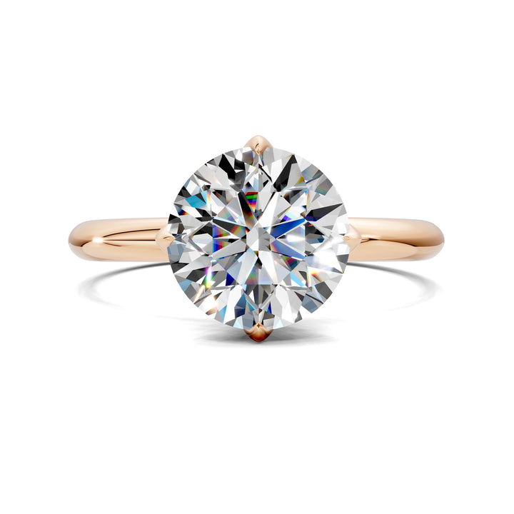 Alyssa Lotus Basket Solitaire Engagement Ring