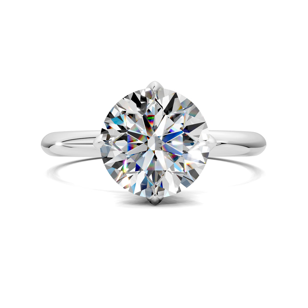 Alyssa Lotus Basket Solitaire Engagement Ring