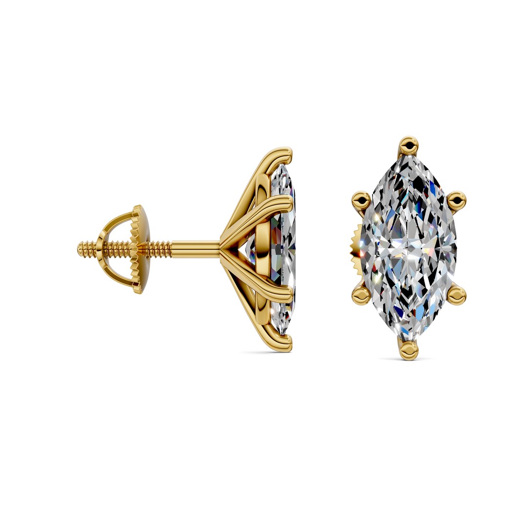 Marquise Cut Martini Stud Earrings