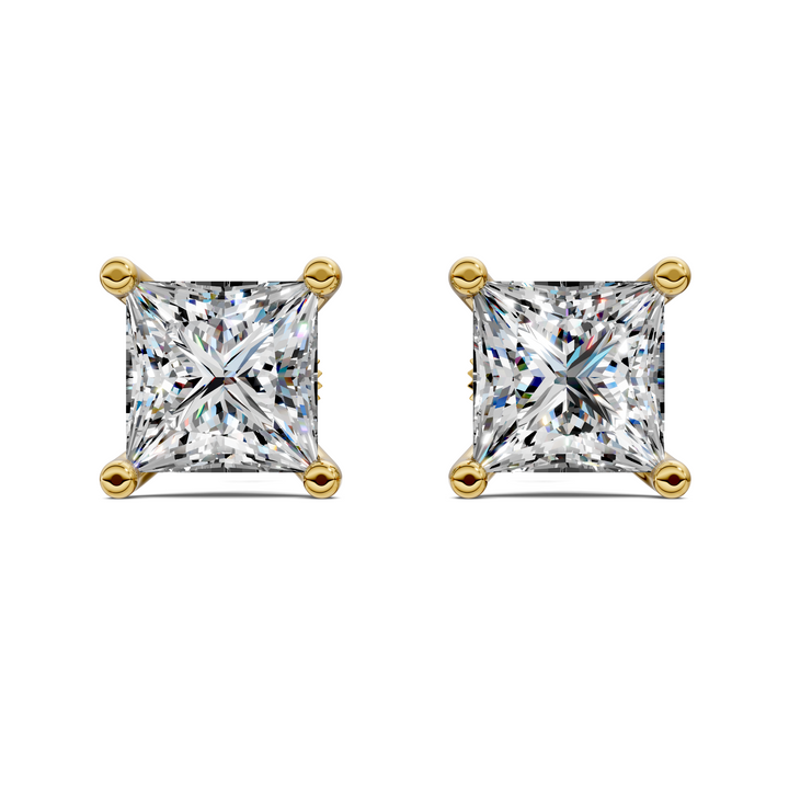 Princess Cut Martini Stud Earrings