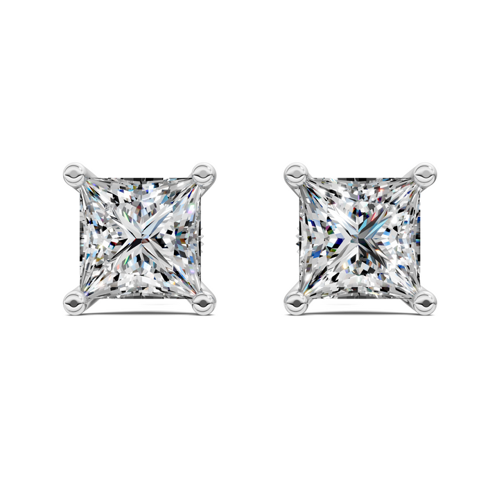 Princess Cut Martini Stud Earrings