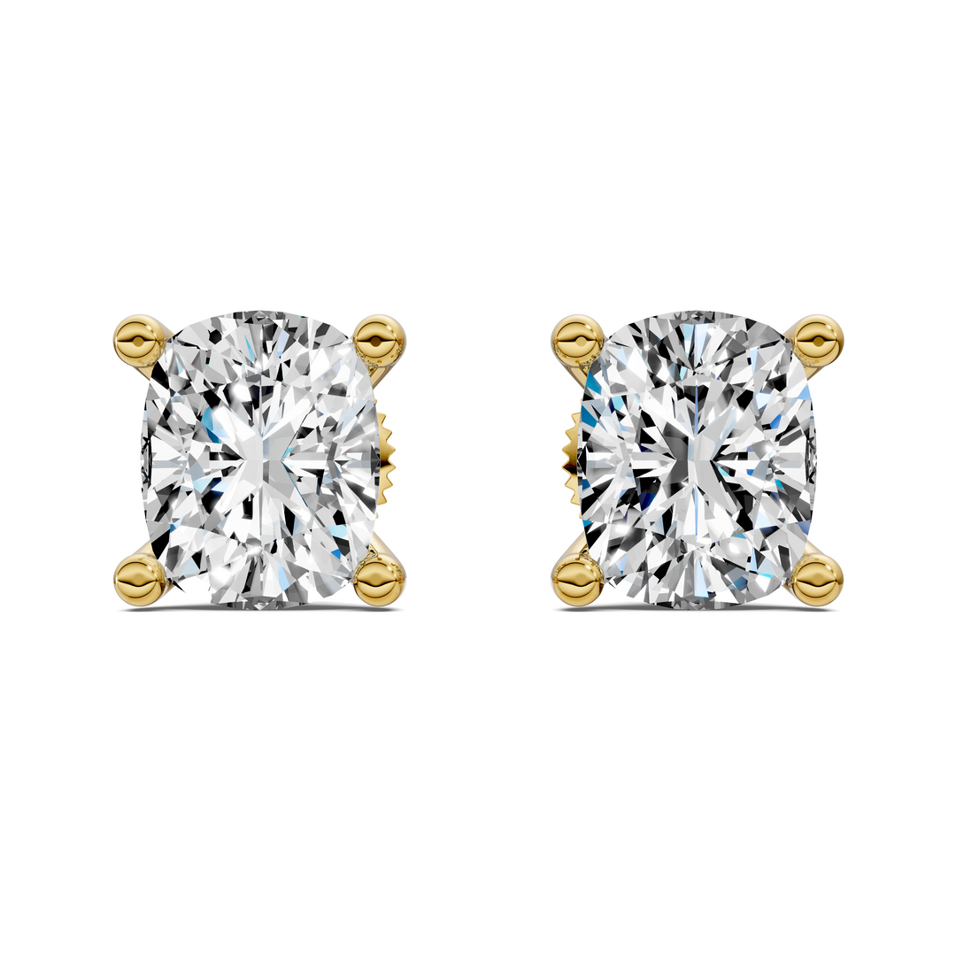 Cushion Cut Martini Stud Earrings
