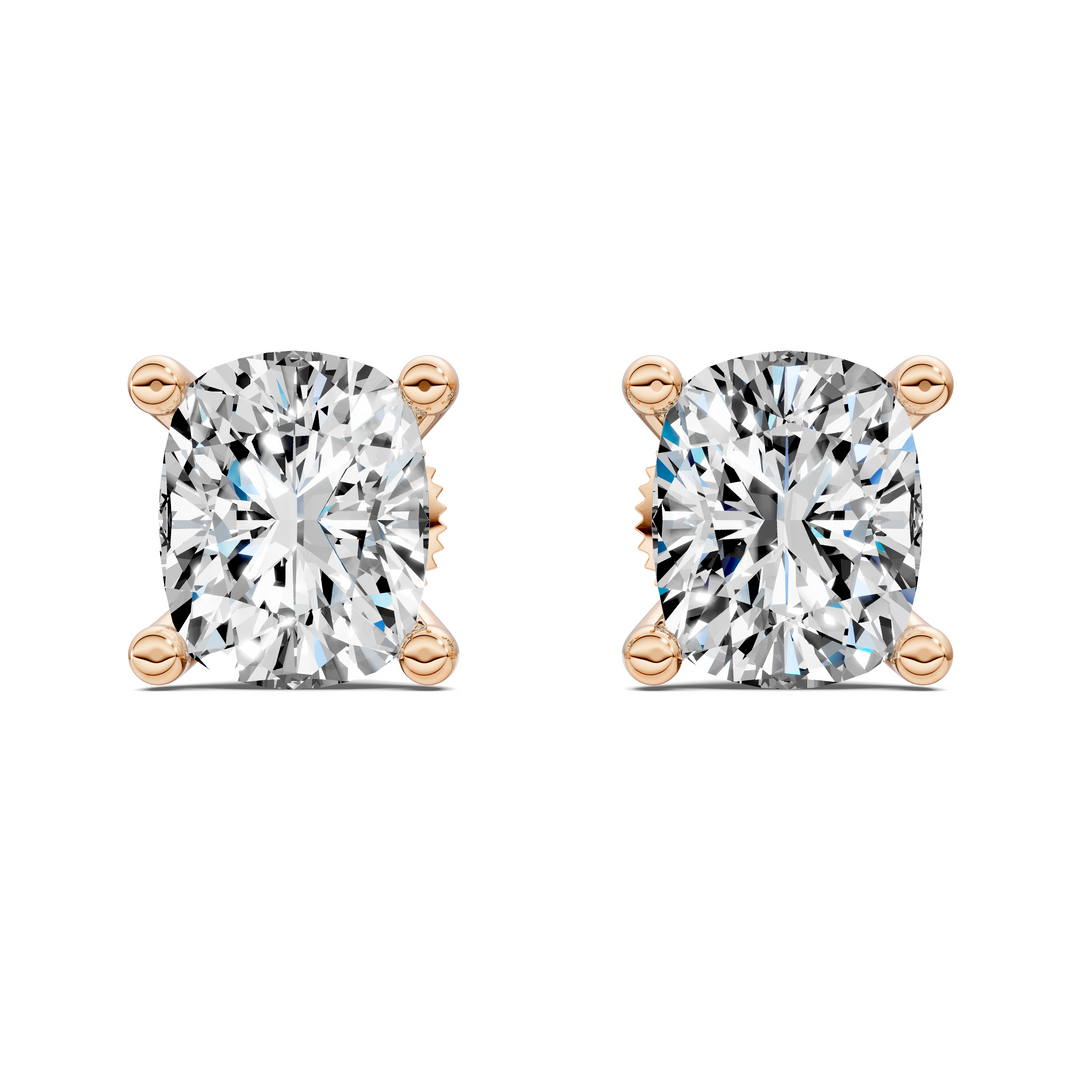 Cushion Cut Martini Stud Earrings