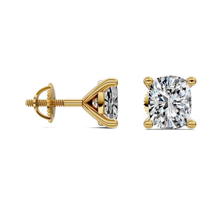 Cushion Cut Martini Stud Earrings