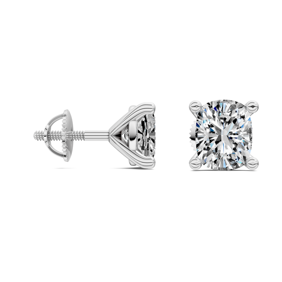 Cushion Cut Martini Stud Earrings