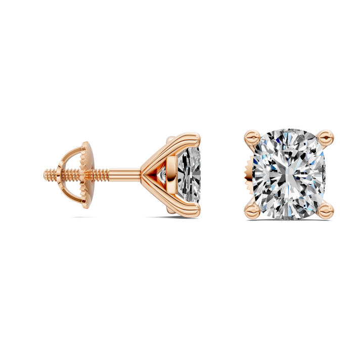 Cushion Cut Martini Stud Earrings