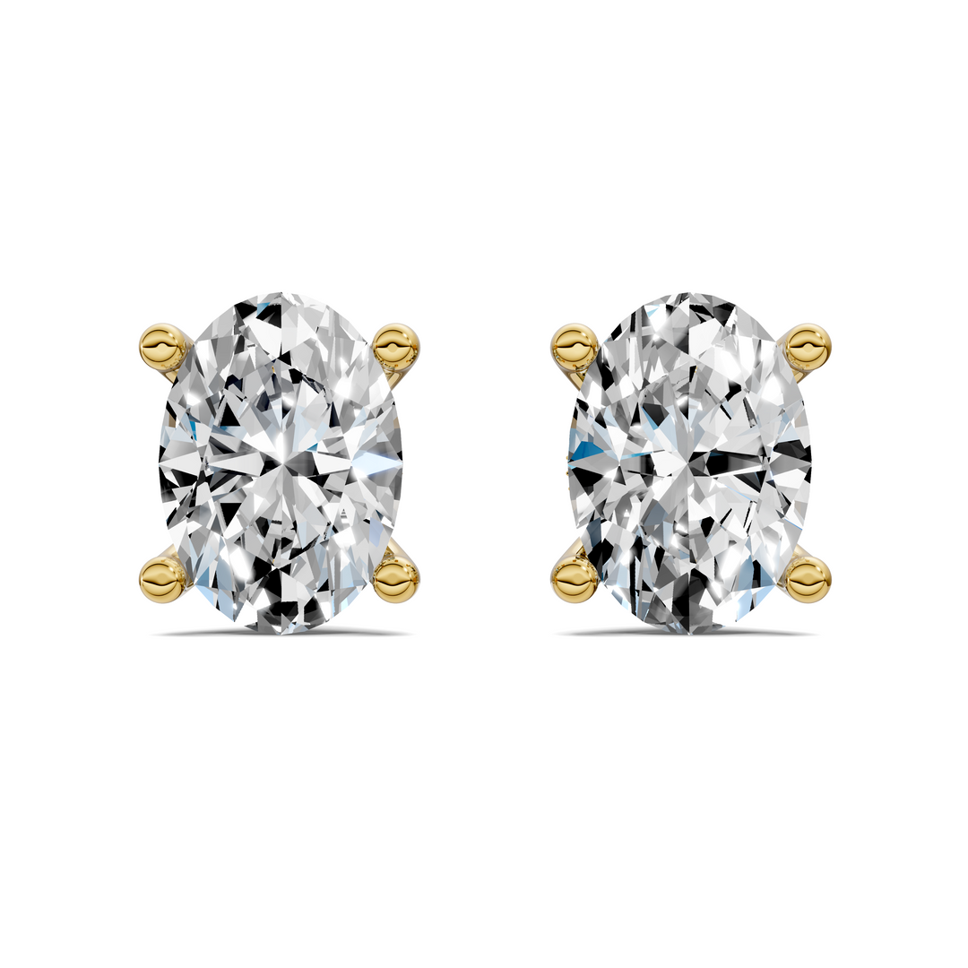 Oval Cut Martini Stud Earrings