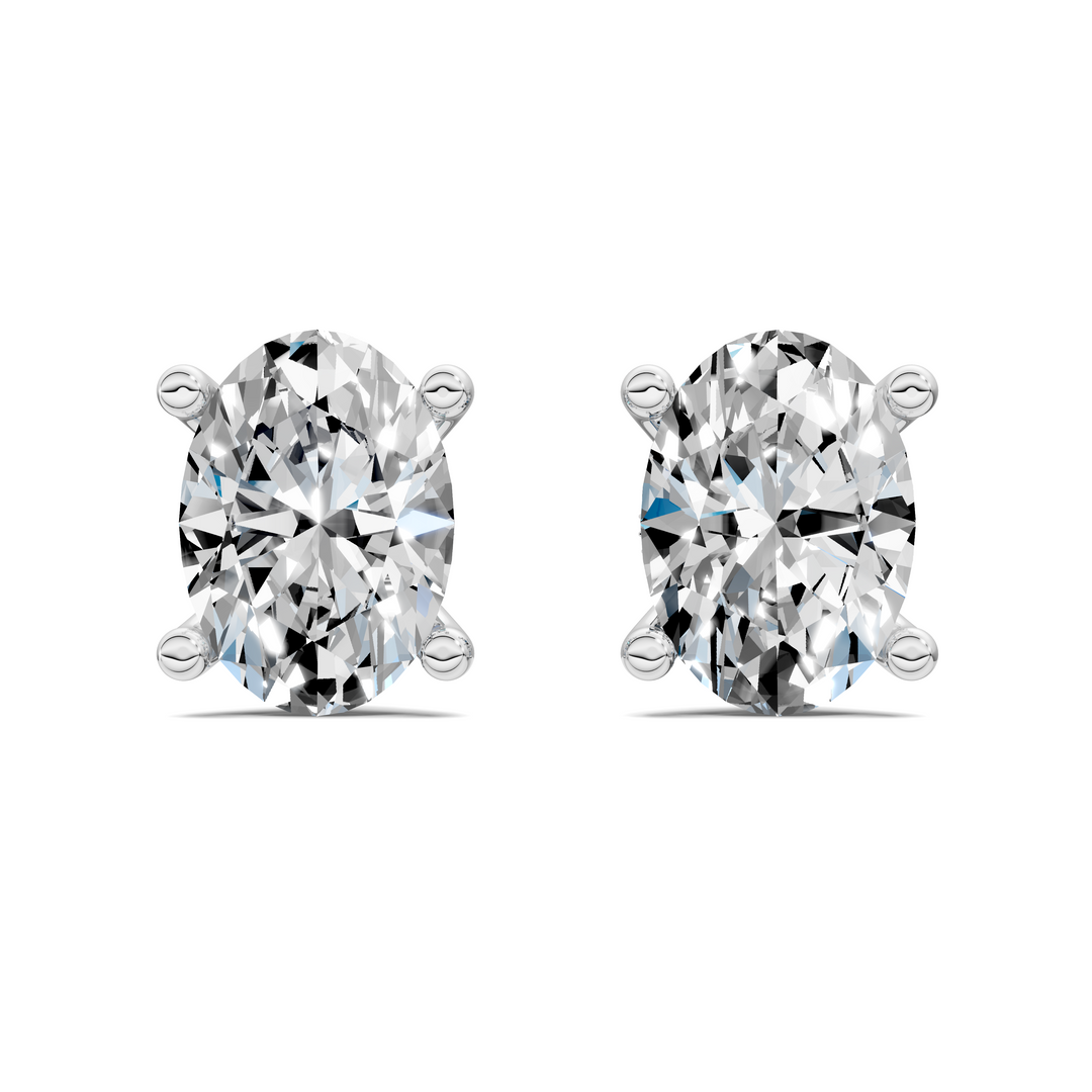 Oval Cut Martini Stud Earrings