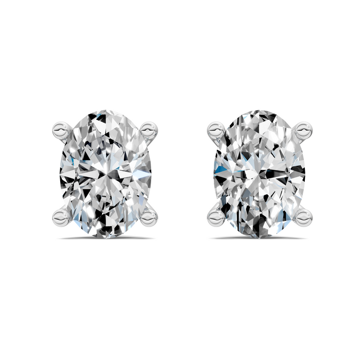 Oval Cut Martini Stud Earrings