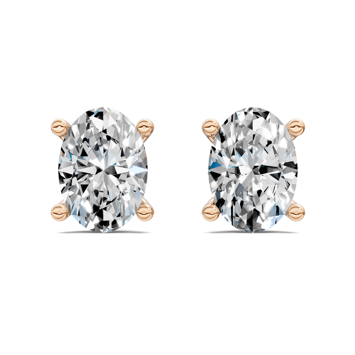 Oval Cut Martini Stud Earrings