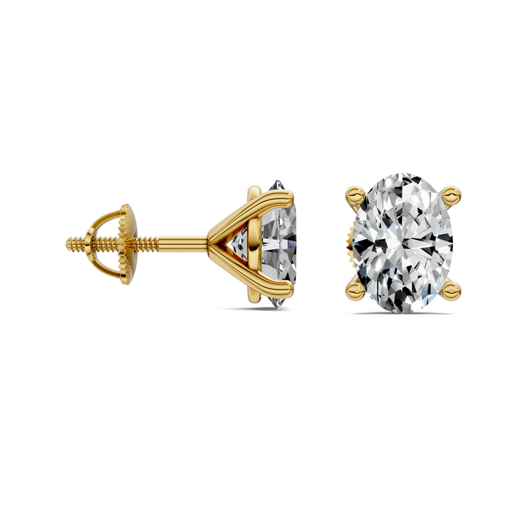 Oval Cut Martini Stud Earrings