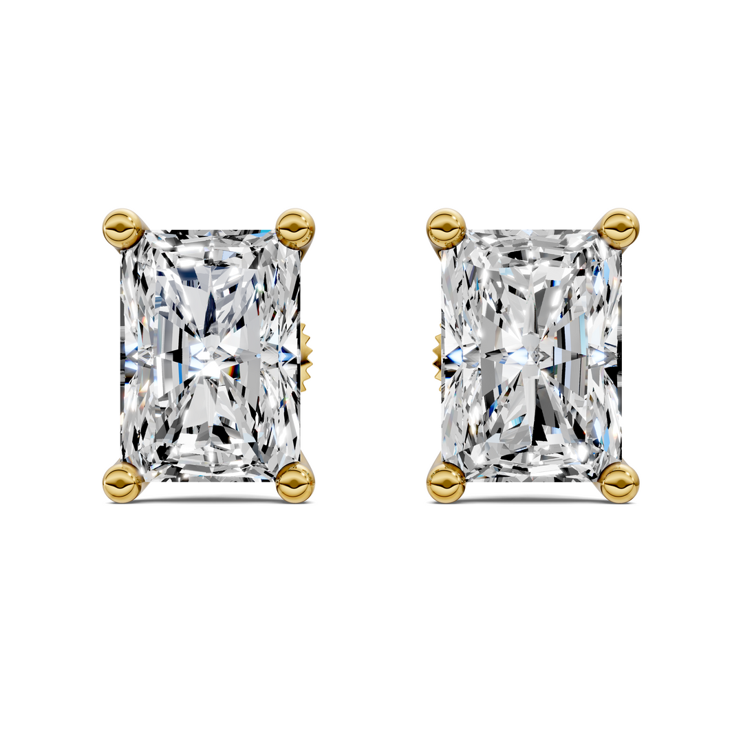 Radiant Cut Martini Stud Earrings