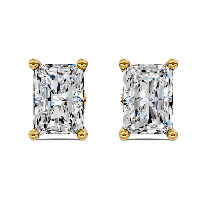 Radiant Cut Martini Stud Earrings