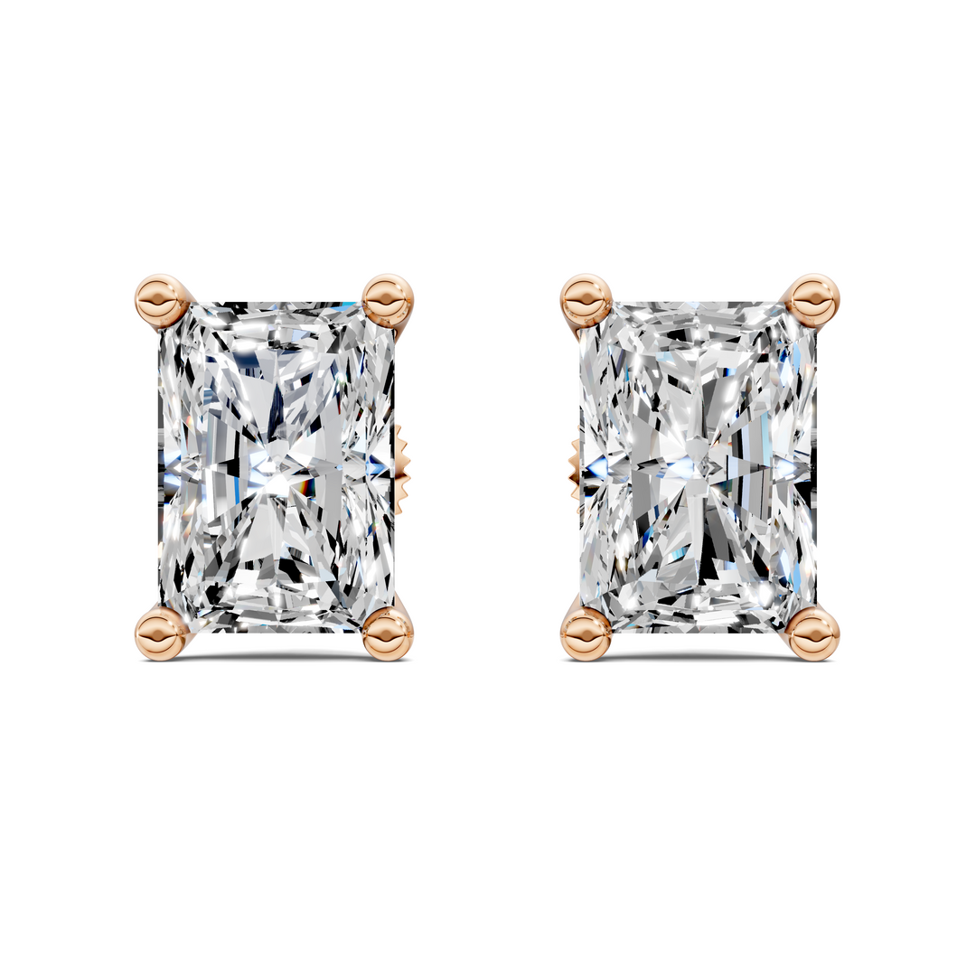 Radiant Cut Martini Stud Earrings