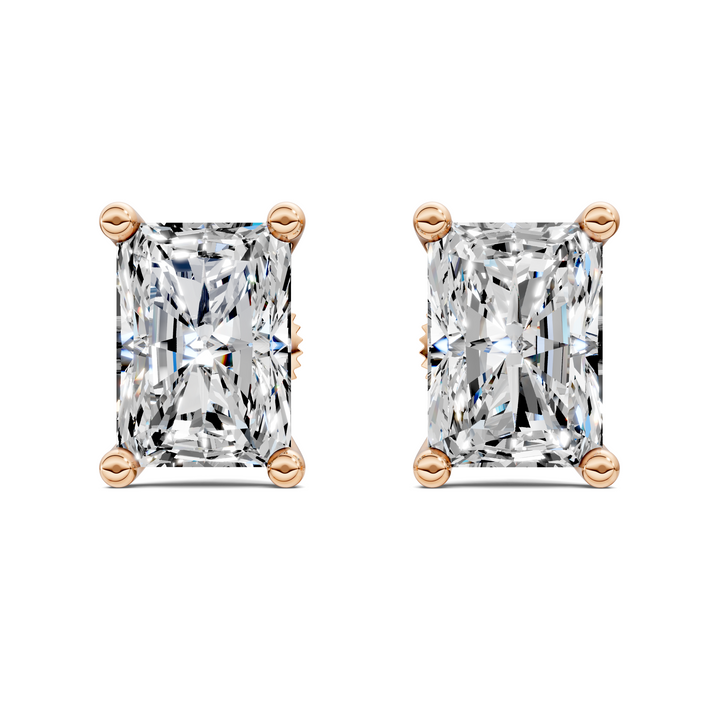Radiant Cut Martini Stud Earrings