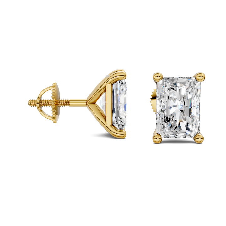Radiant Cut Martini Stud Earrings