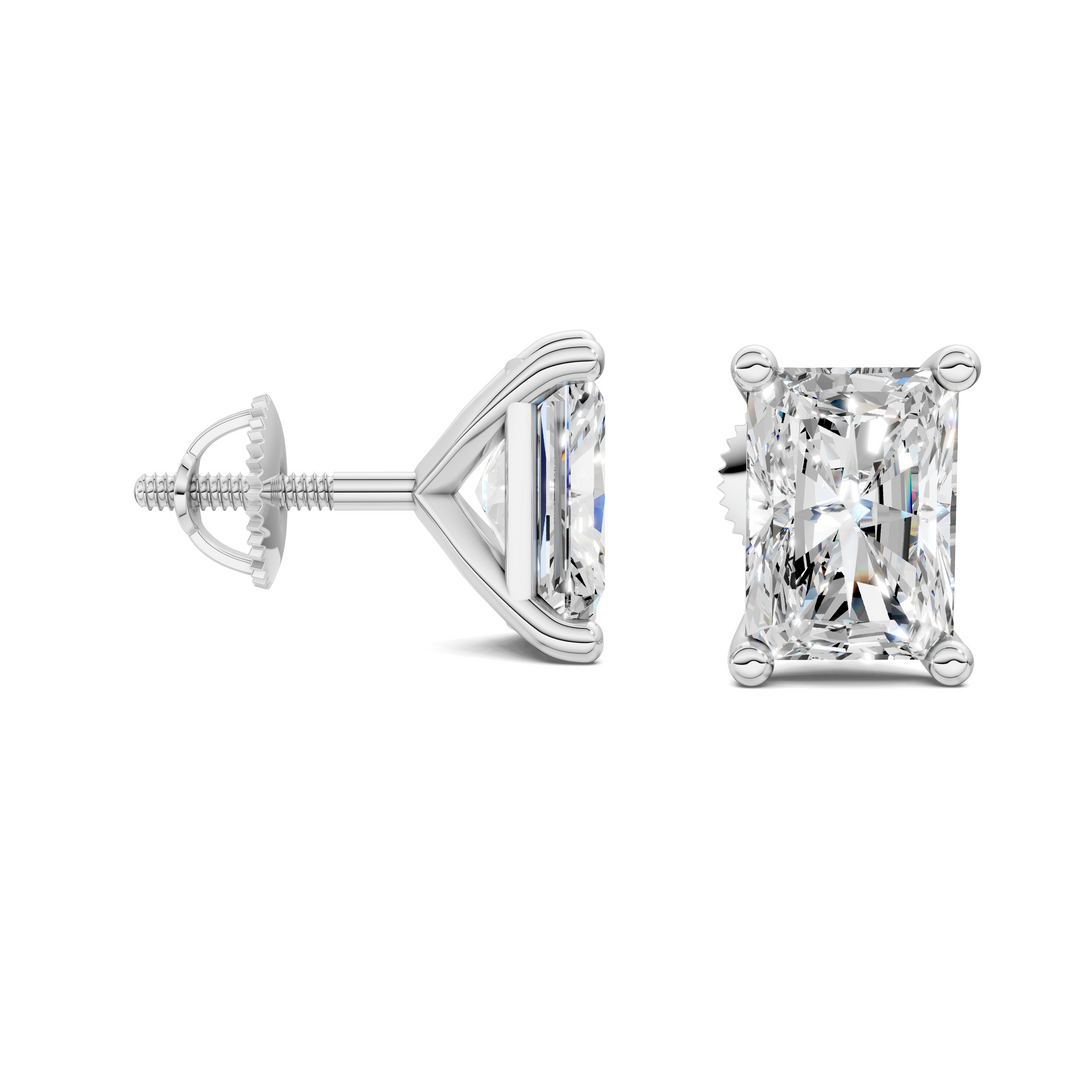 Radiant Cut Martini Stud Earrings