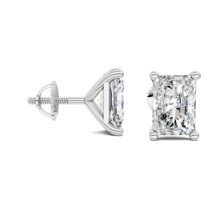 Radiant Cut Martini Stud Earrings
