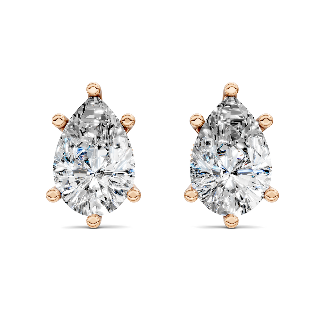 Pear Cut Martini Stud Earrings