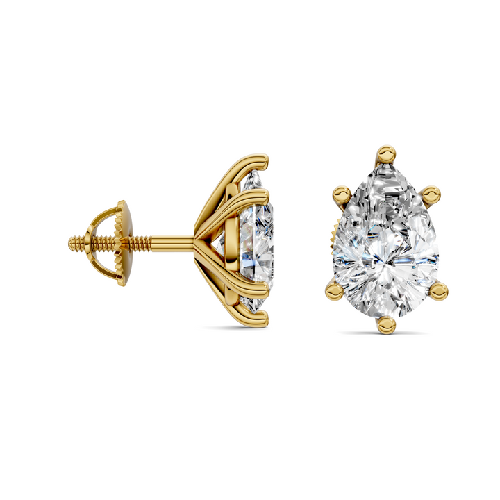 Pear Cut Martini Stud Earrings