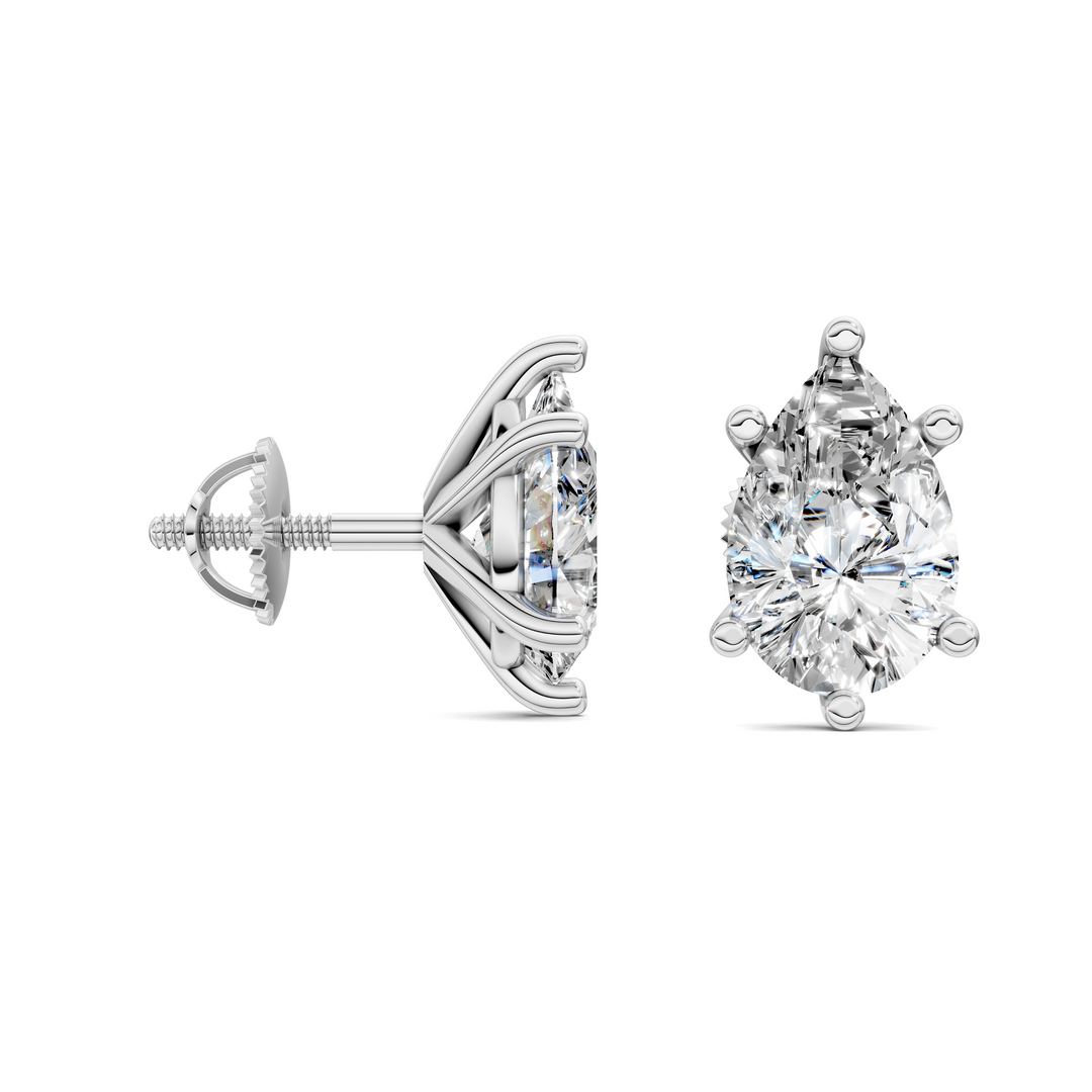 Pear Cut Martini Stud Earrings