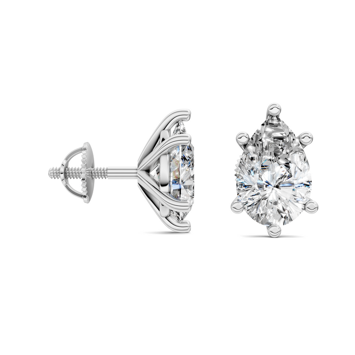 Pear Cut Martini Stud Earrings
