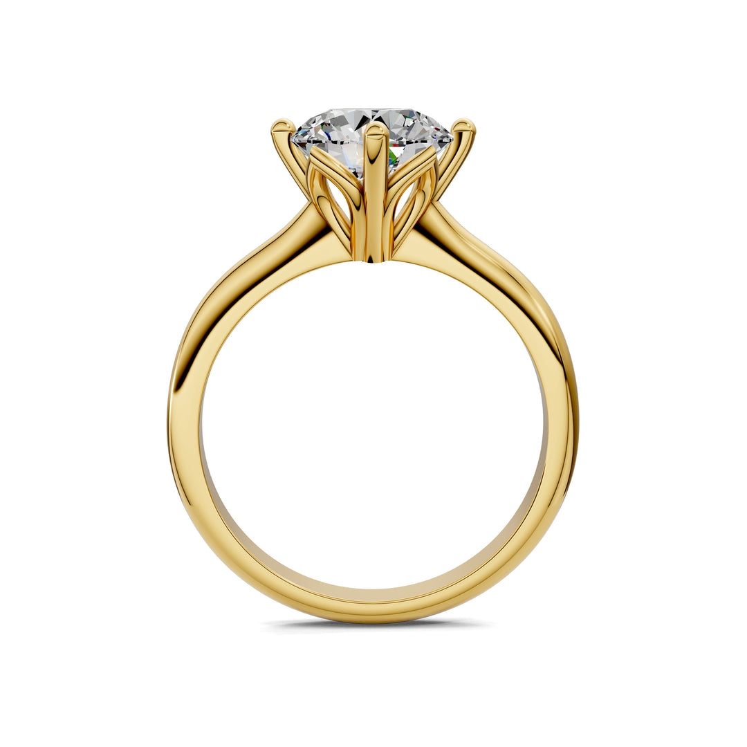 Rebecca Petal Crown Solitaire Engagement Ring