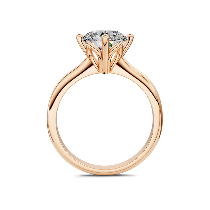 Rebecca Petal Crown Solitaire Engagement Ring