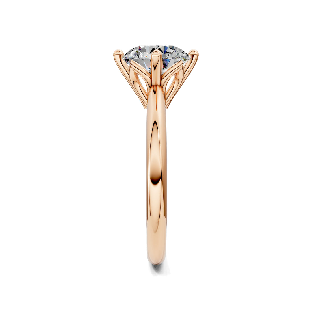 Rebecca Petal Crown Solitaire Engagement Ring