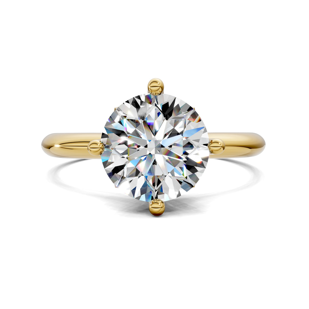 Rebecca Petal Crown Solitaire Engagement Ring