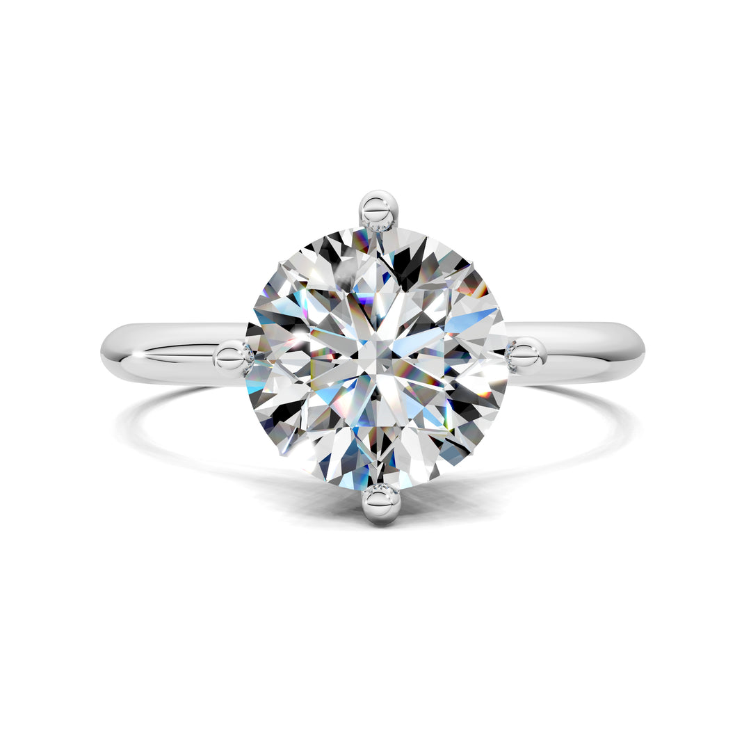 Rebecca Petal Crown Solitaire Engagement Ring