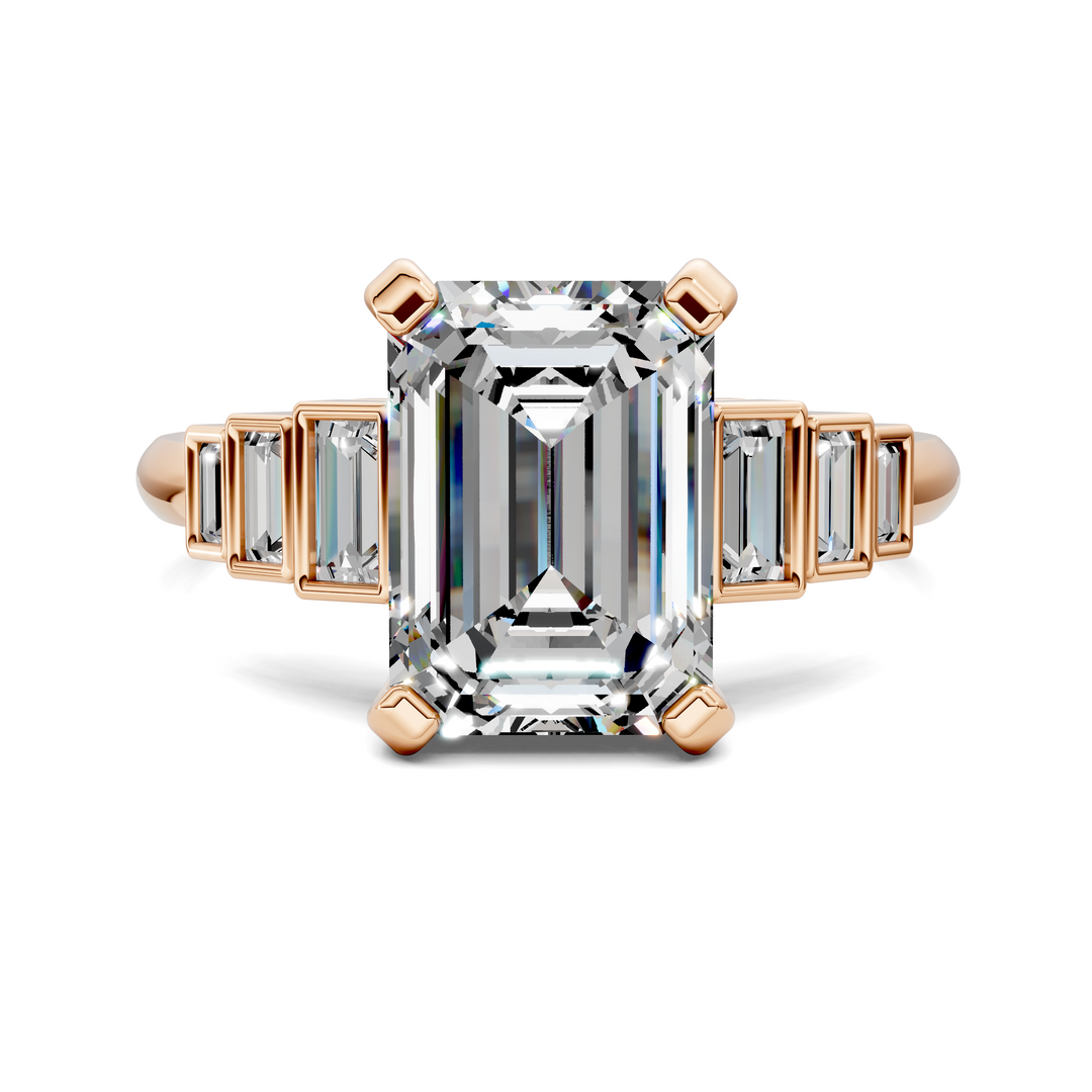 Lillian Bezel Baguette Ring