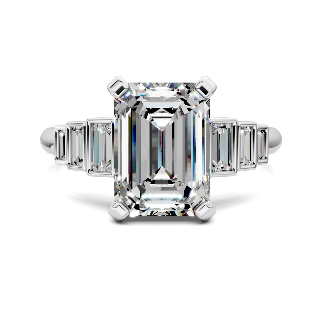 Lillian Bezel Baguette Ring Setting