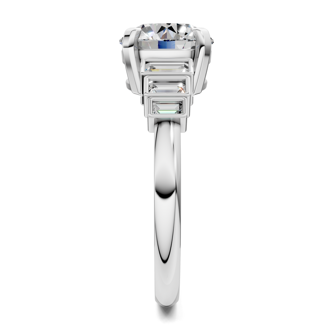 Lillian Bezel Baguette Ring Setting
