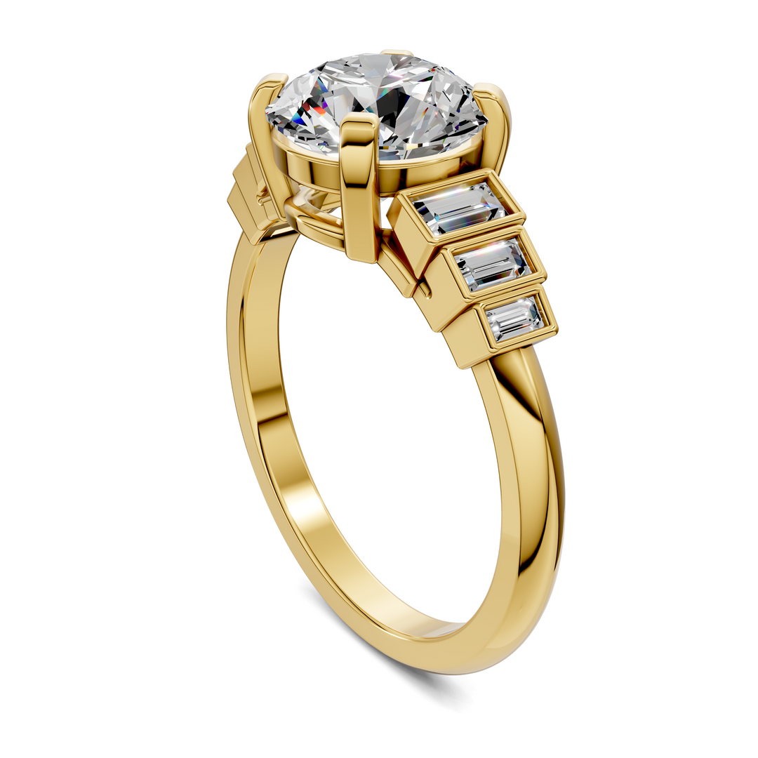 Lillian Bezel Baguette Ring Setting