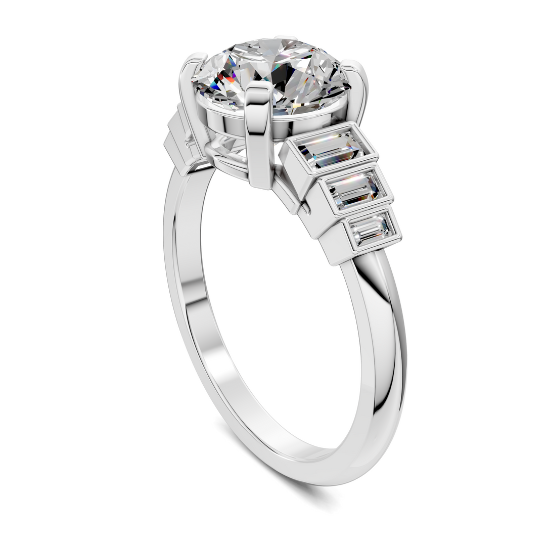 Lillian Bezel Baguette Ring Setting