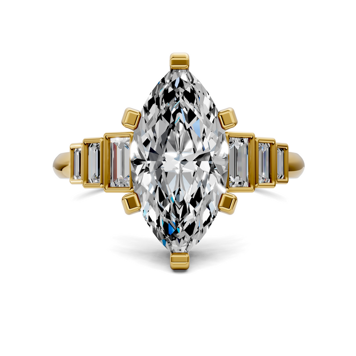Lillian Bezel Baguette Ring Setting