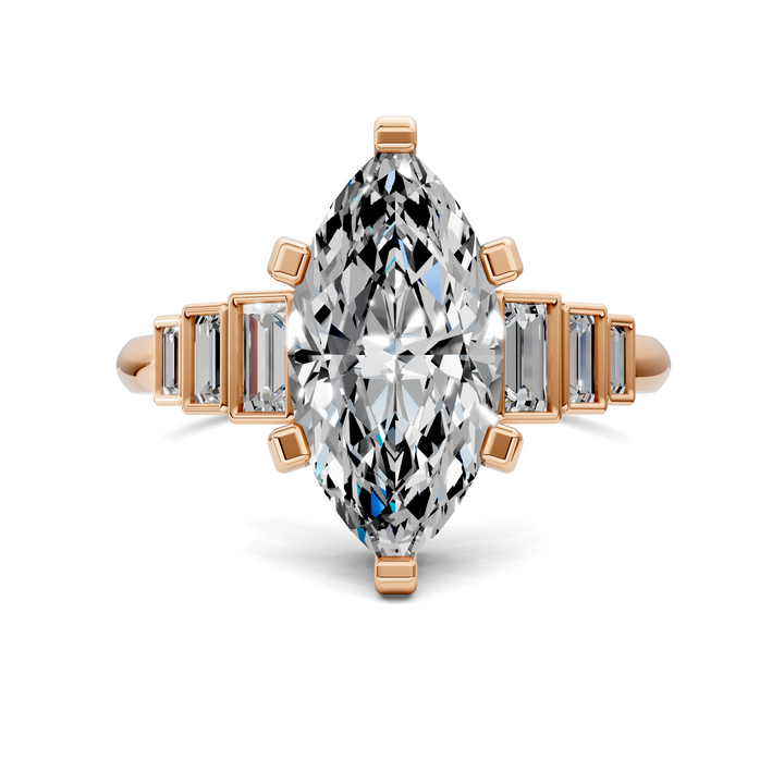 Lillian Bezel Baguette Ring Setting