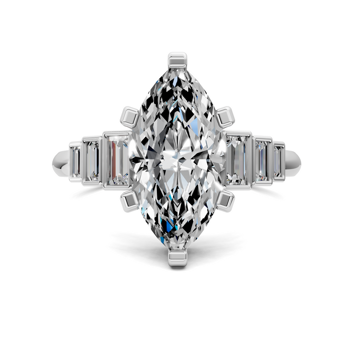 Lillian Bezel Baguette Ring Setting