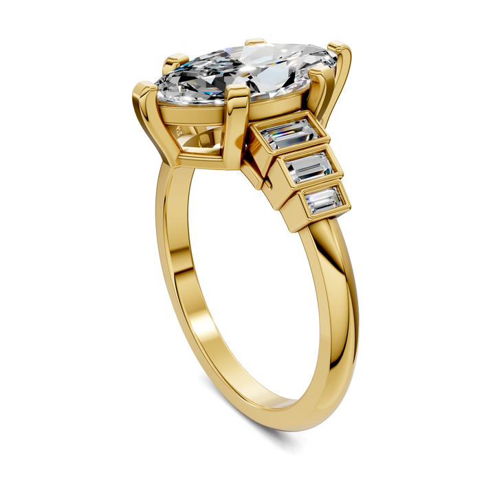 Lillian Bezel Baguette Ring