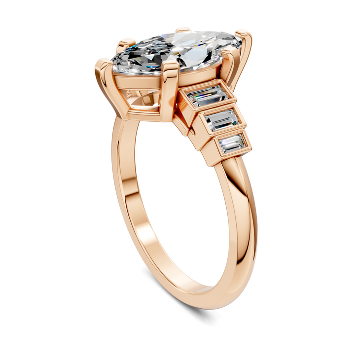 Lillian Bezel Baguette Ring Setting