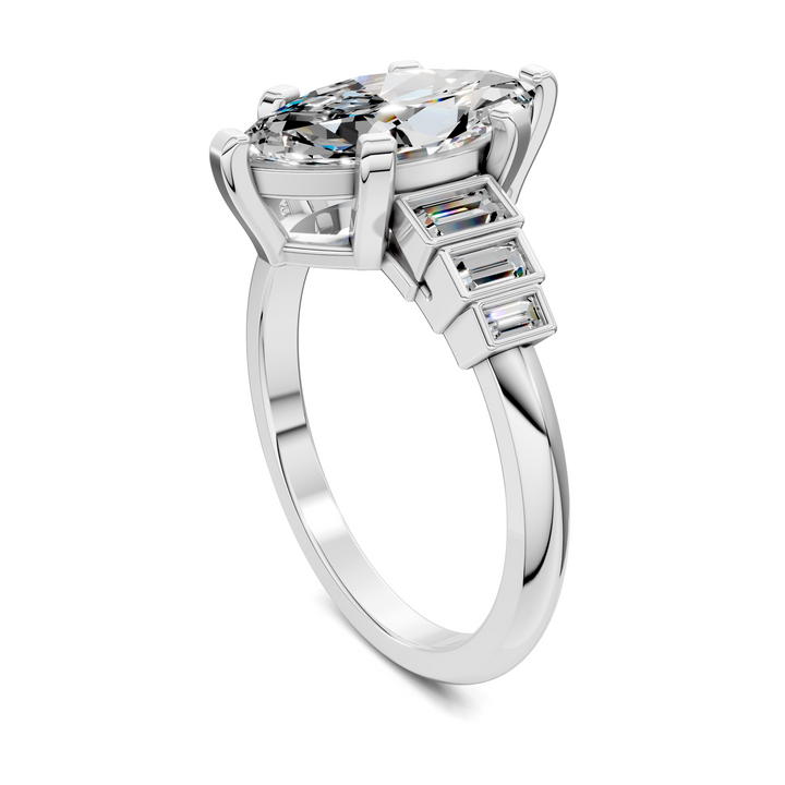 Lillian Bezel Baguette Ring Setting