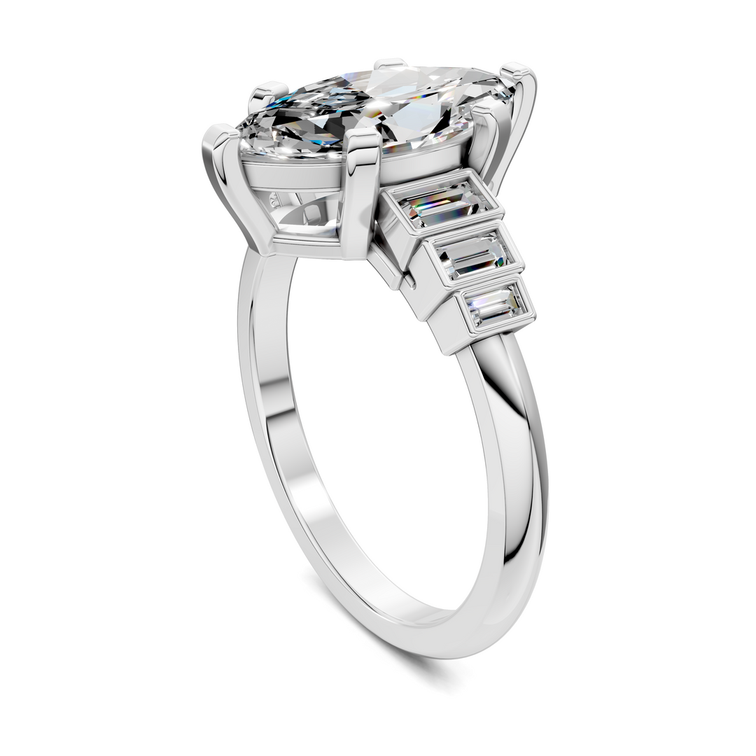Lillian Bezel Baguette Ring