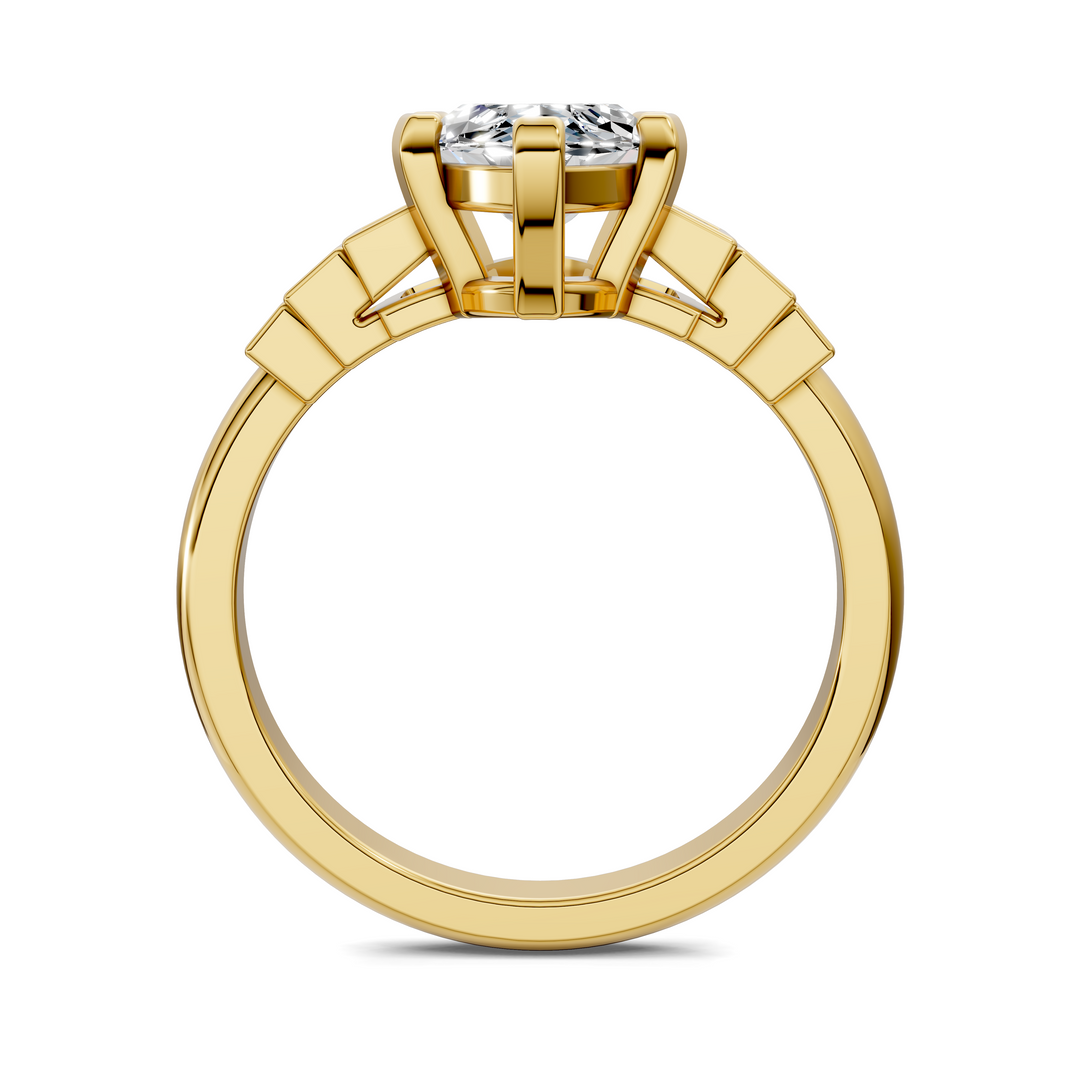 Lillian Bezel Baguette Ring Setting